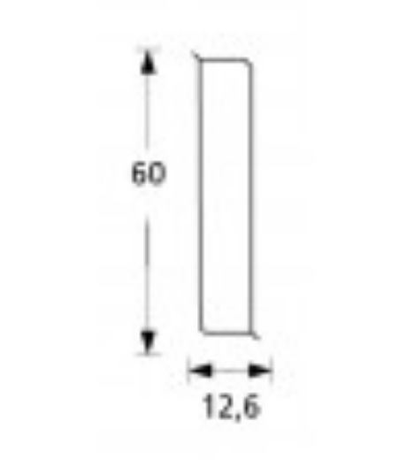 Billede af Fodliste CUBU flx 60x10mm hvid